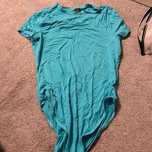 Blue womens body suit